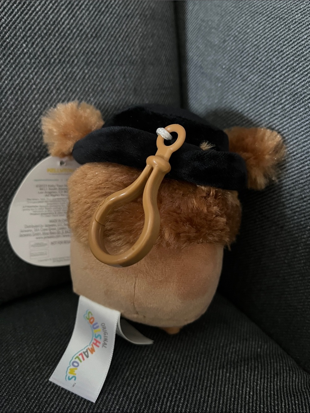 Squishmallows Benny 3.5” Plush - Brown with Black Hat - Picture 3 of 3
